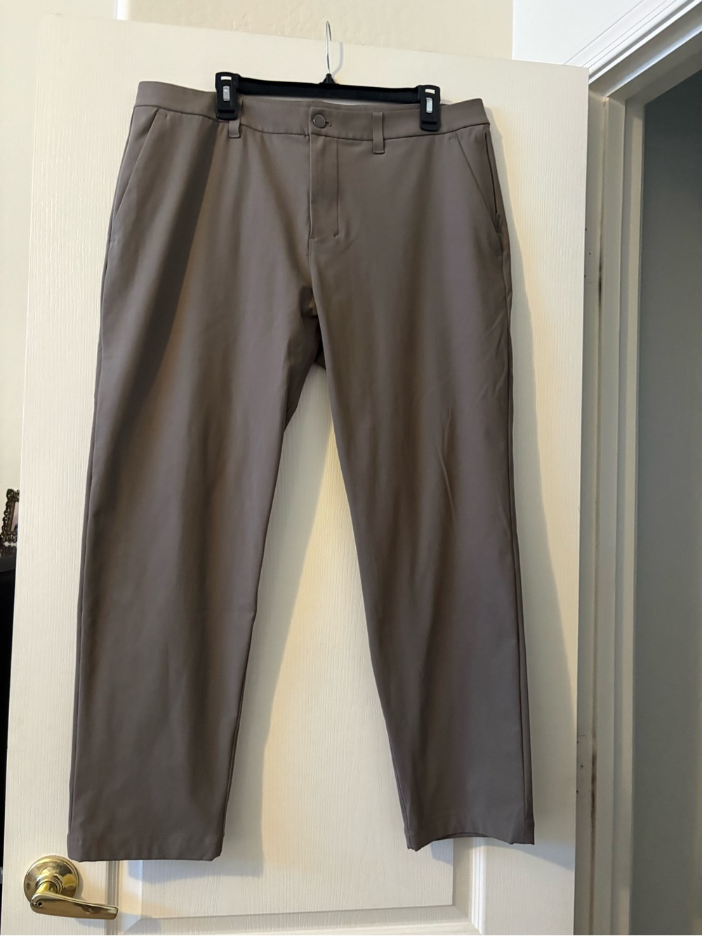 lululemon athletica Men's Taupe Straight-Leg Chinos